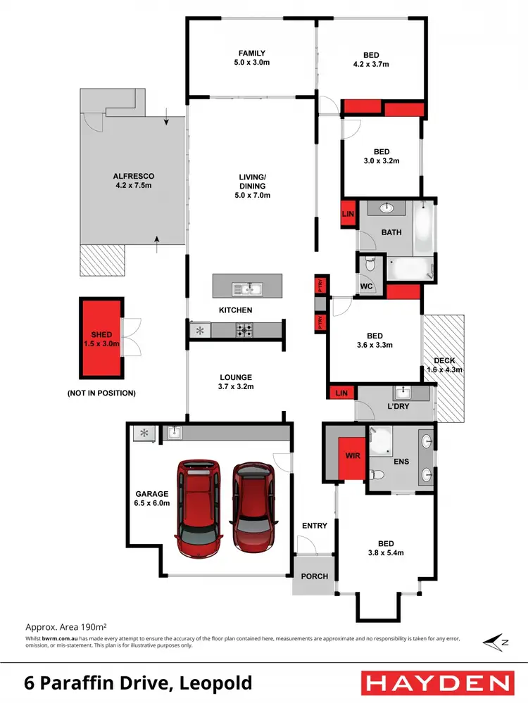Floorplan of Homely house listing, 6 Paraffin Drive, Leopold VIC 3224