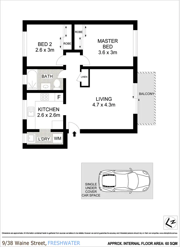 Floorplan of Homely apartment listing, 9/38 Waine Street, Freshwater NSW 2096