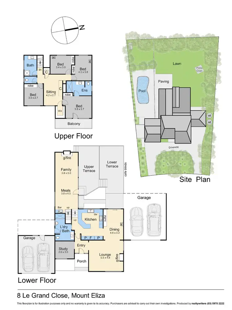Floorplan of Homely house listing, 8 Le Grand Close, Mount Eliza VIC 3930