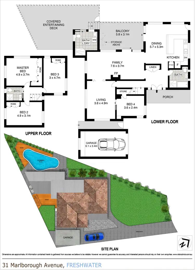 Floorplan of Homely house listing, 31 Marlborough Avenue, Freshwater NSW 2096
