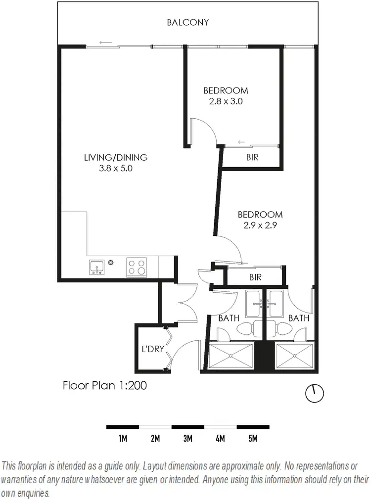 Floorplan of Homely apartment listing, 203/101 Bay Street, Port Melbourne VIC 3207