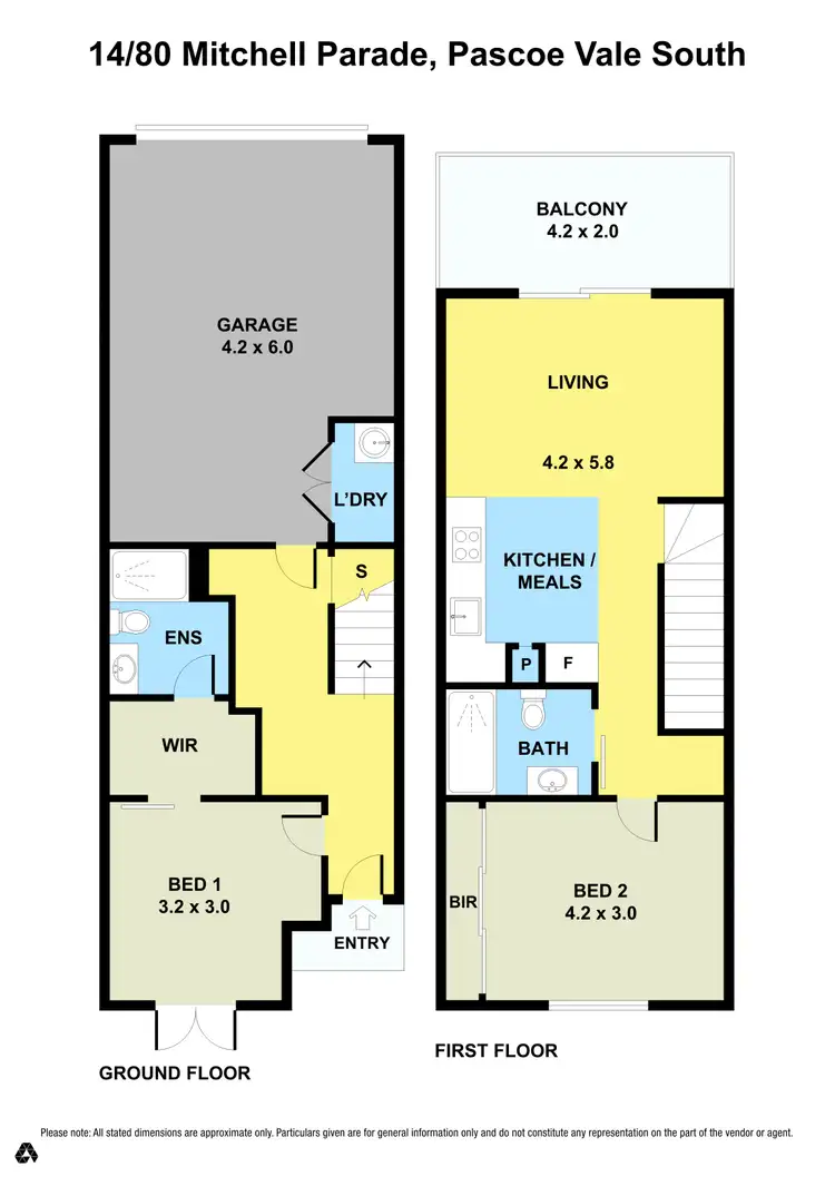 Floorplan of Homely townhouse listing, 14/80 Mitchell Parade, Pascoe Vale South VIC 3044