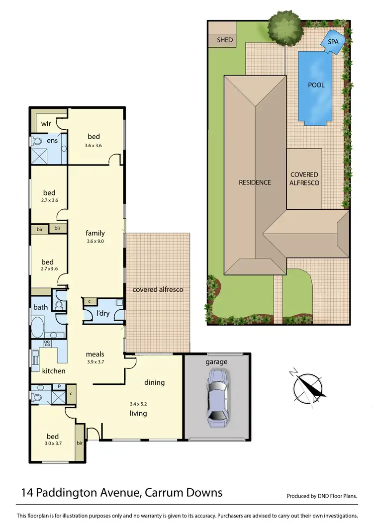 Floorplan of Homely house listing, 14 Paddington Avenue, Carrum Downs VIC 3201
