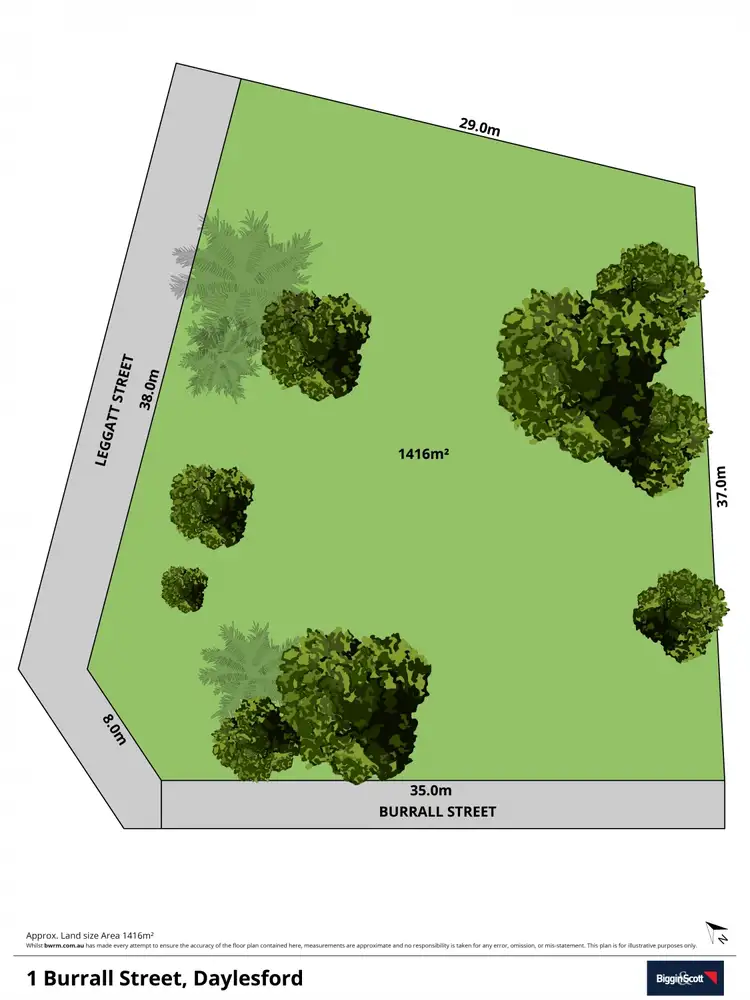 Floorplan of Homely land listing, 1 Burrall Street, Daylesford VIC 3460