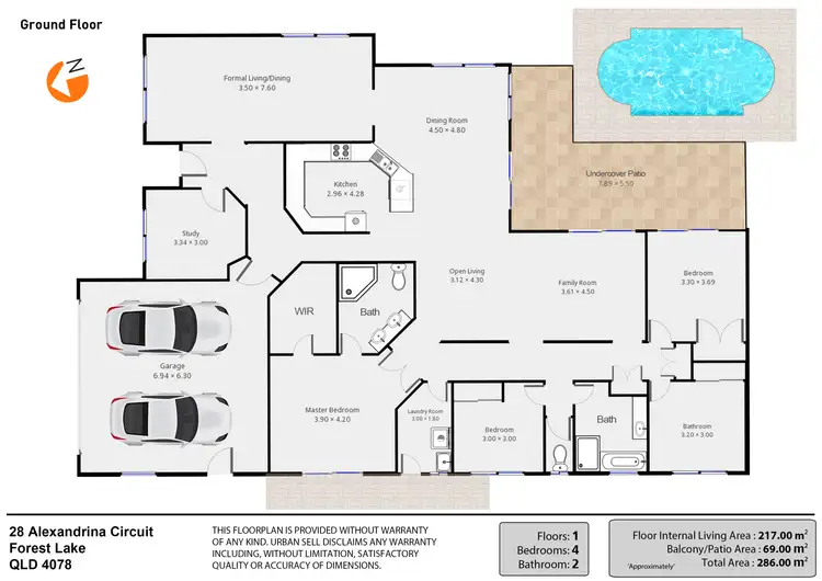 Floorplan of Homely house listing, 28 Alexandrina Circuit, Forest Lake QLD 4078
