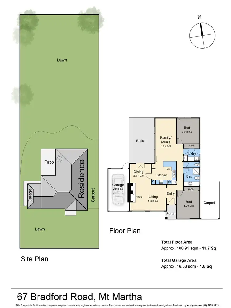Floorplan of Homely house listing, 67 Bradford Road, Mount Martha VIC 3934