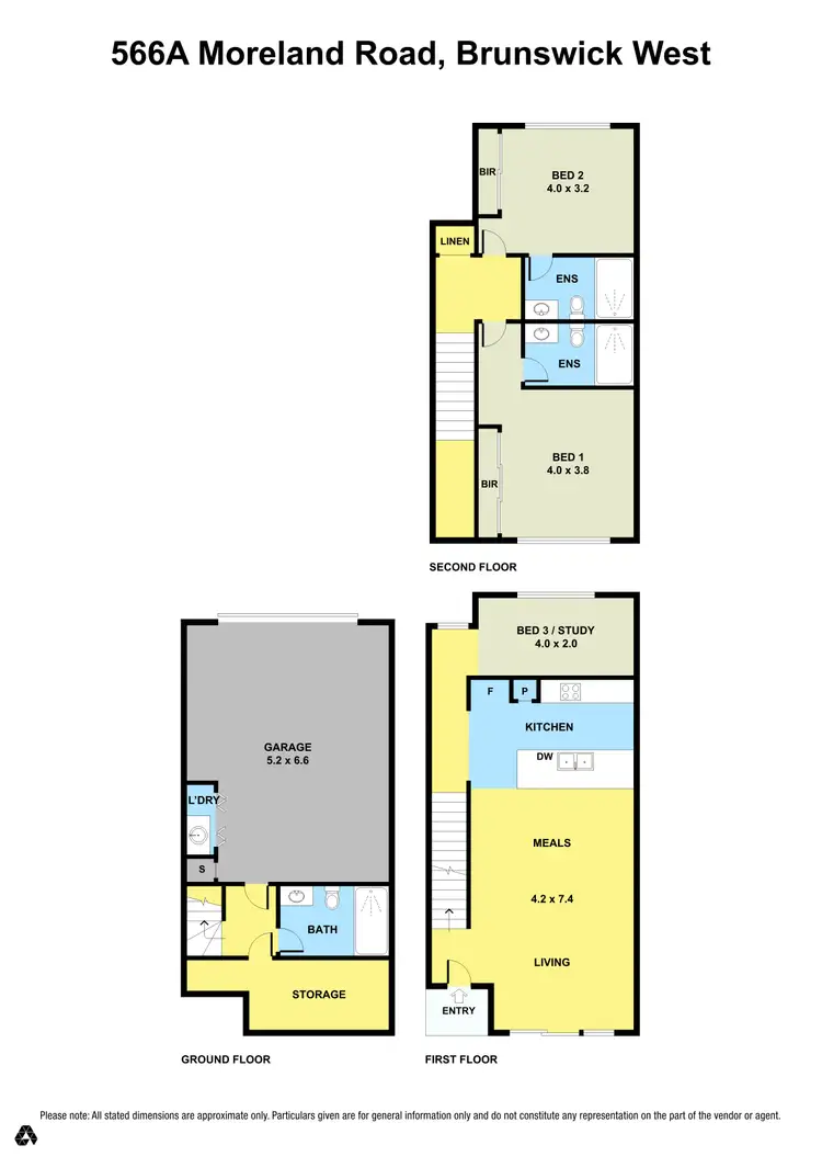 Floorplan of Homely townhouse listing, 566A Moreland Road, Brunswick West VIC 3055
