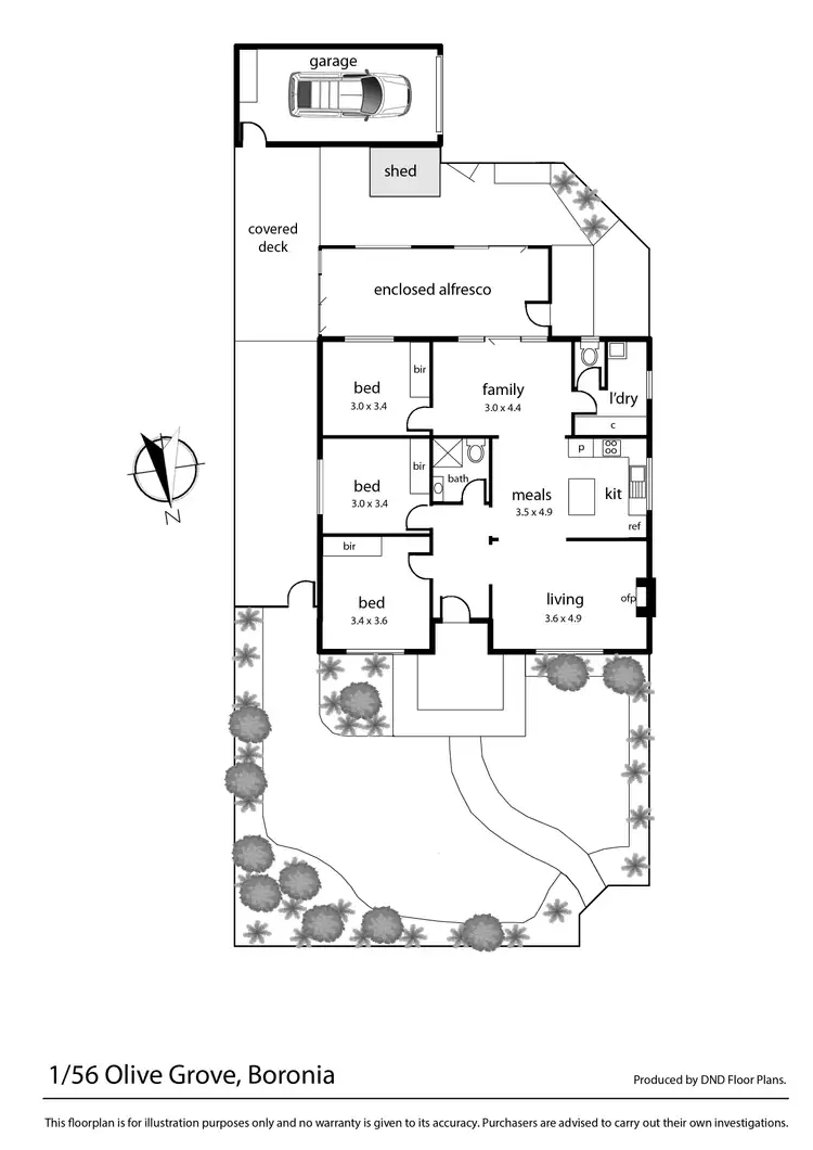 Floorplan of Homely unit listing, 1/56 Olive Grove, Boronia VIC 3155