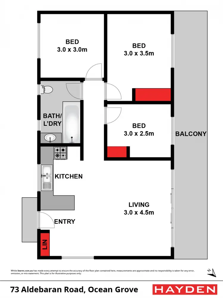 Floorplan of Homely house listing, 73 Aldebaran Road, Ocean Grove VIC 3226