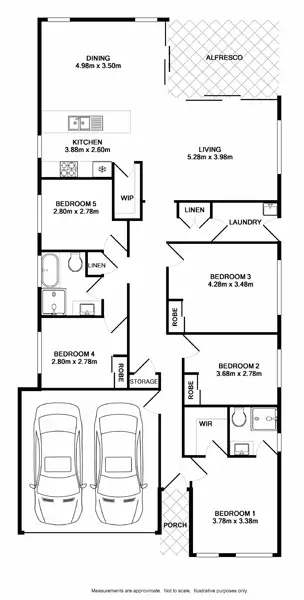 Floorplan of Homely house listing, 5 Oxalis Street, Denham Court NSW 2565