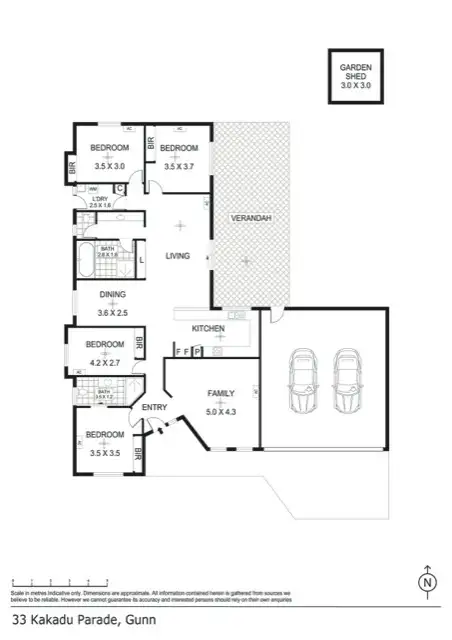 Floorplan of Homely house listing, 33 Kakadu Parade, Gunn NT 832