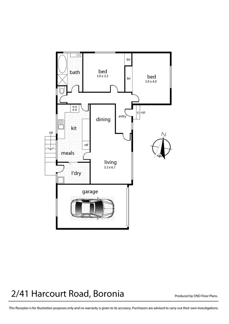 Floorplan of Homely unit listing, 2/41 Harcourt Road, Boronia VIC 3155