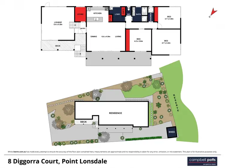 Floorplan of Homely house listing, 8 Diggorra Court, Point Lonsdale VIC 3225
