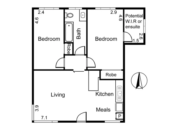 Floorplan of Homely apartment listing, 5/228 Nicholson Street, Abbotsford VIC 3067