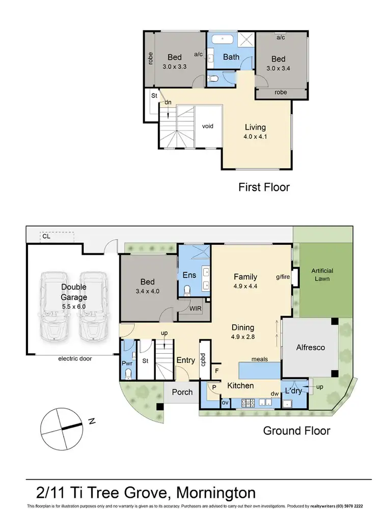 Floorplan of Homely townhouse listing, 2/11 Ti-Tree Grove, Mornington VIC 3931