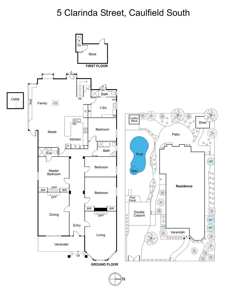 Floorplan of Homely house listing, 5 Clarinda Street, Caulfield South VIC 3162