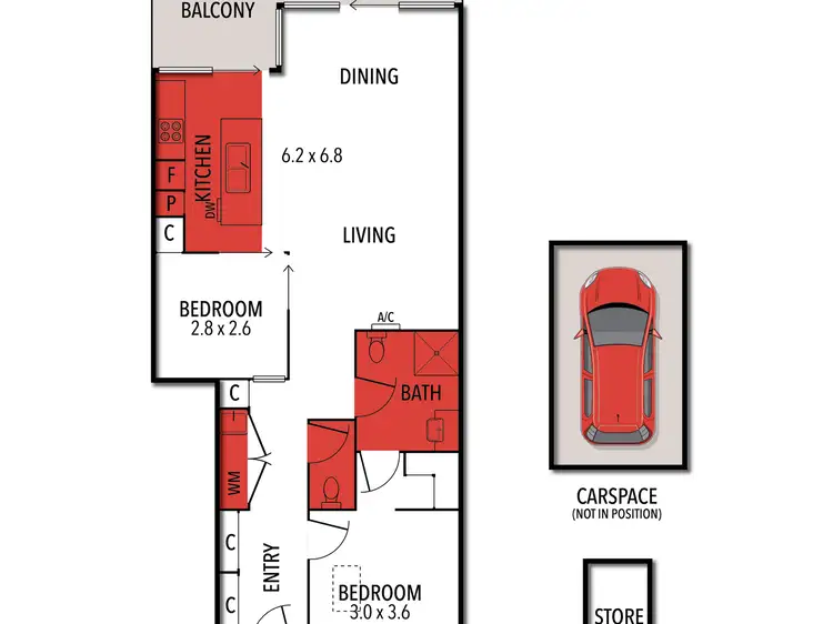 Floorplan of Homely apartment listing, 206/3 Payne Street, Torquay VIC 3228