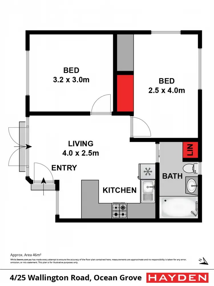 Floorplan of Homely unit listing, 4/25 Wallington Road, Ocean Grove VIC 3226
