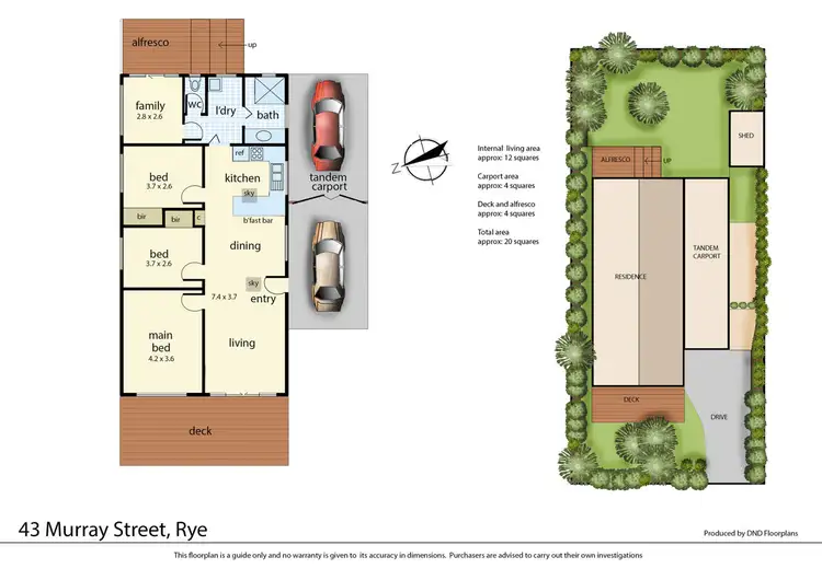 Floorplan of Homely house listing, 43 Murray Street, Rye VIC 3941