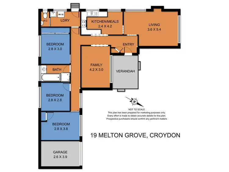 Floorplan of Homely house listing, 19 Melton Grove, Croydon VIC 3136