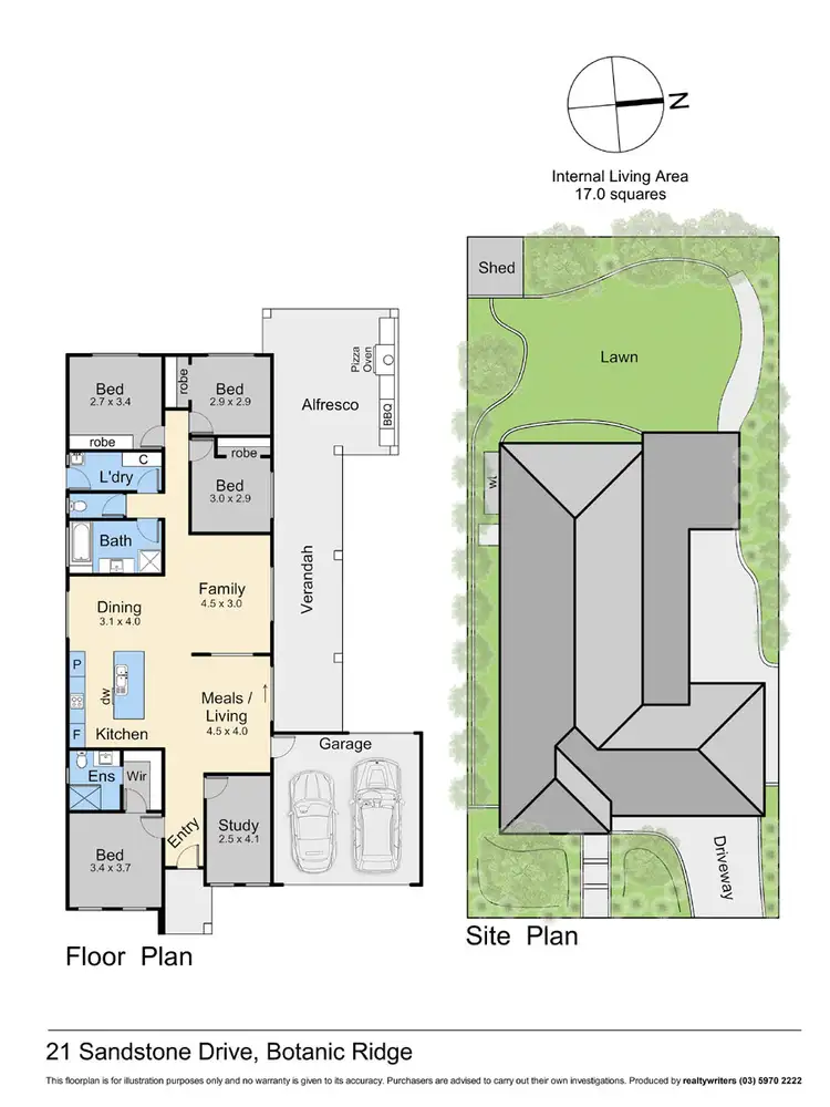 Floorplan of Homely house listing, 21 Sandstone Drive, Botanic Ridge VIC 3977