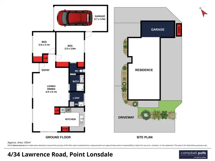 Floorplan of Homely apartment listing, 4/32-34 Lawrence Road, Point Lonsdale VIC 3225