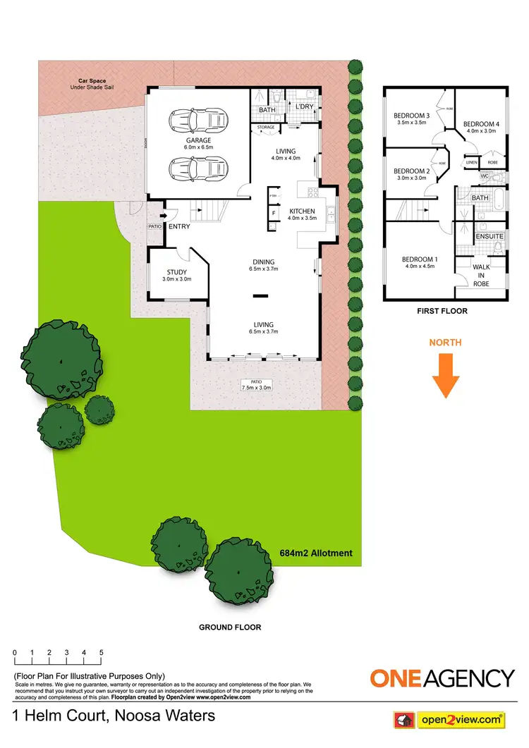 Floorplan of Homely house listing, 1 Helm Court, Noosa Waters QLD 4566