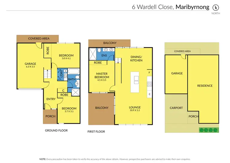 Floorplan of Homely townhouse listing, 6 Wardell Close, Maribyrnong VIC 3032