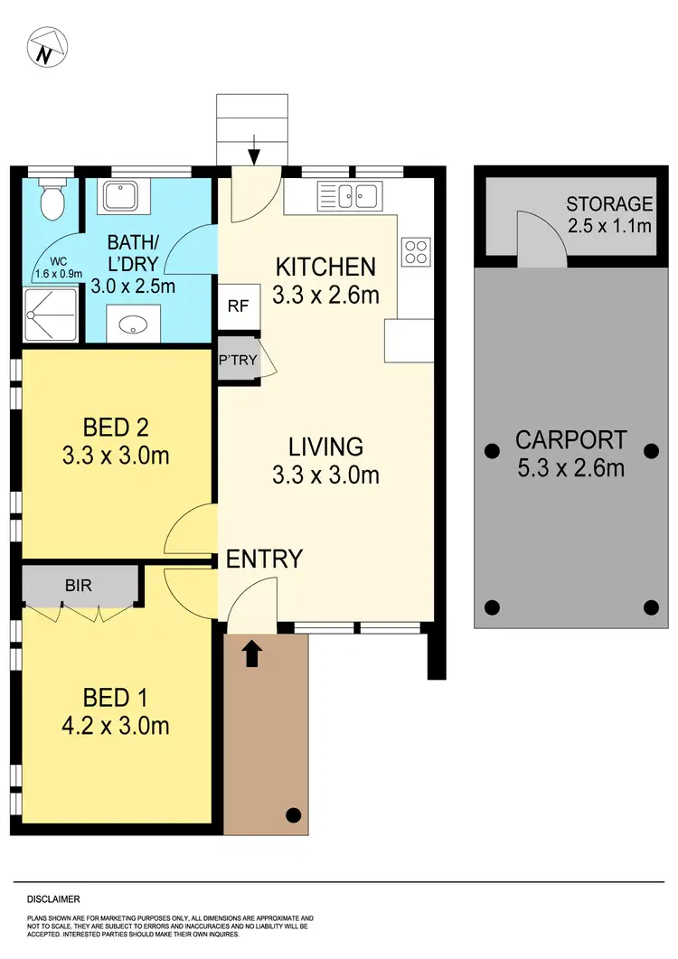 Floorplan of Homely unit listing, 1/52 Montgomery Street, Wendouree VIC 3355