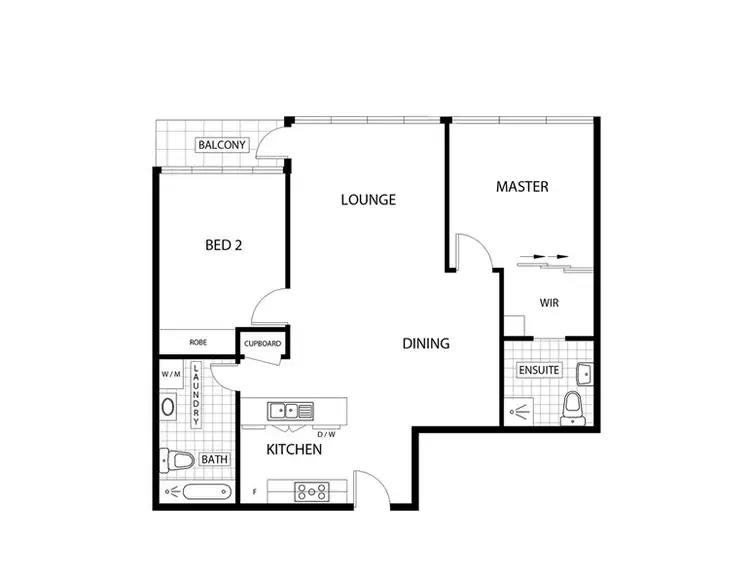 Floorplan of Homely apartment listing, 255/22 Kavanagh Street, Southbank VIC 3006