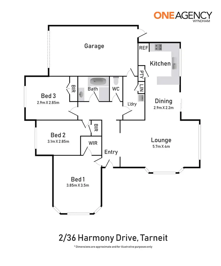 Floorplan of Homely unit listing, 2/36 Harmony Drive, Tarneit VIC 3029