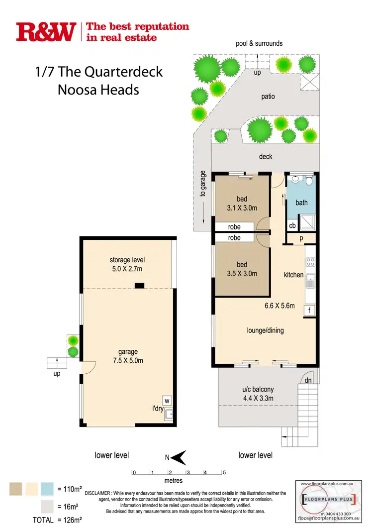 Floorplan of Homely semi-detached listing, 1/7 The Quarterdeck, Noosa Heads QLD 4567