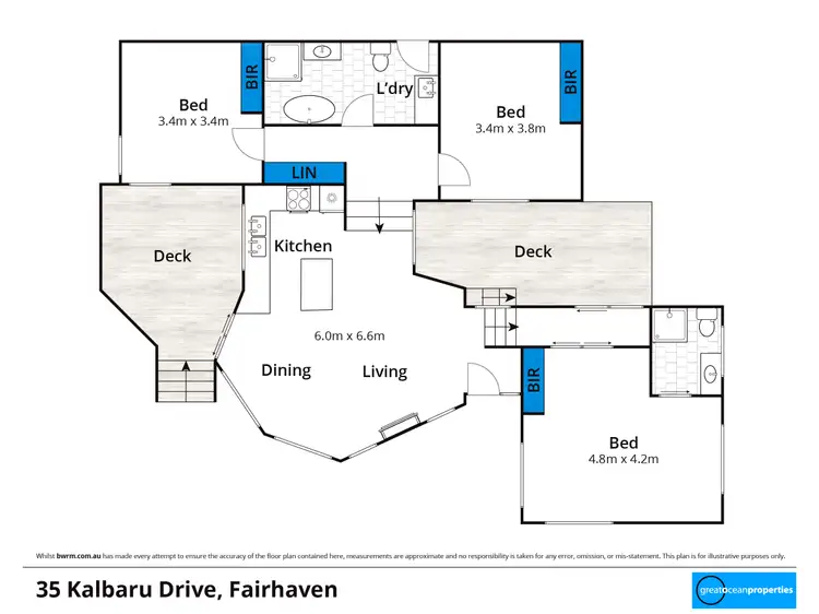 Floorplan of Homely house listing, 35 Kalbaru Drive, Fairhaven VIC 3231