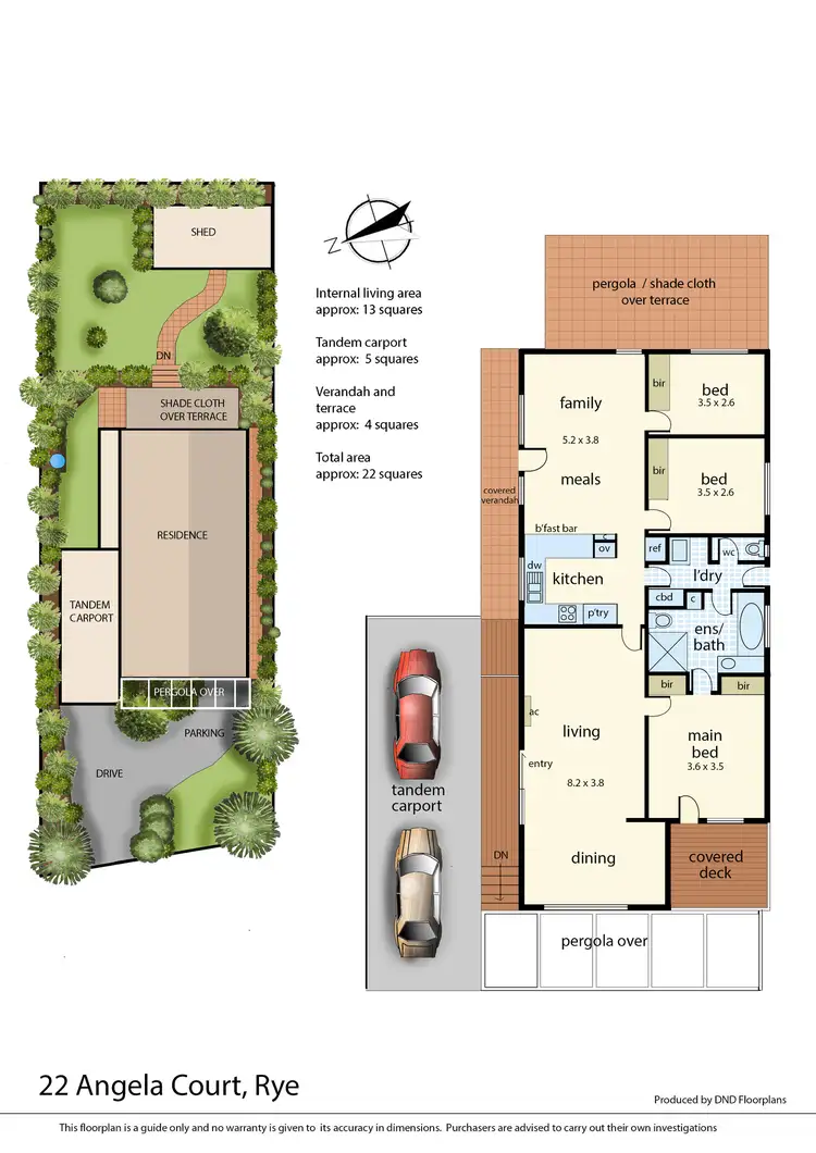 Floorplan of Homely house listing, 22 Angela Court, Rye VIC 3941