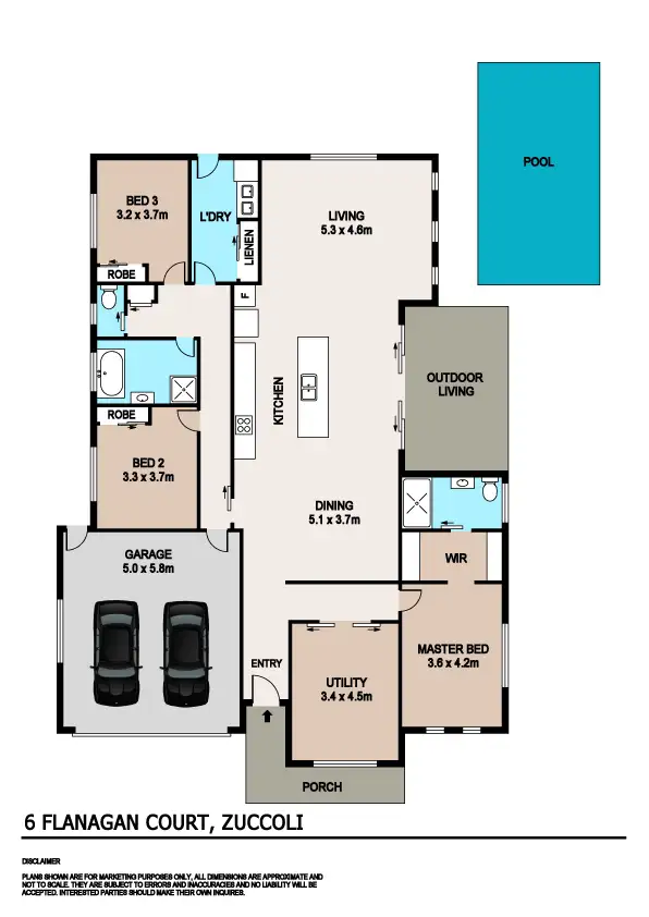 Floorplan of Homely house listing, 6 Flanagan Court, Zuccoli NT 832