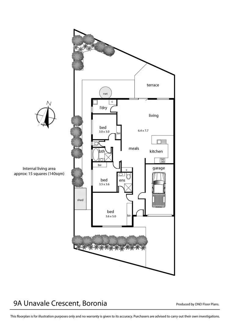 Floorplan of Homely unit listing, 9A Unavale Crescent, Boronia VIC 3155