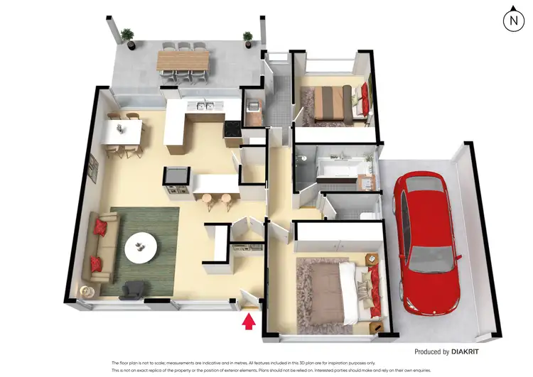 Floorplan of Homely unit listing, 2/58 Andrew Street, Melton South VIC 3338