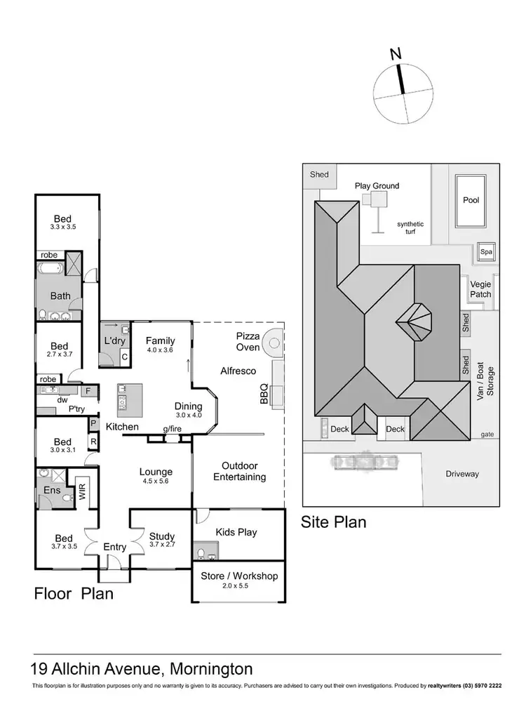 Floorplan of Homely house listing, 19 Allchin Avenue, Mornington VIC 3931