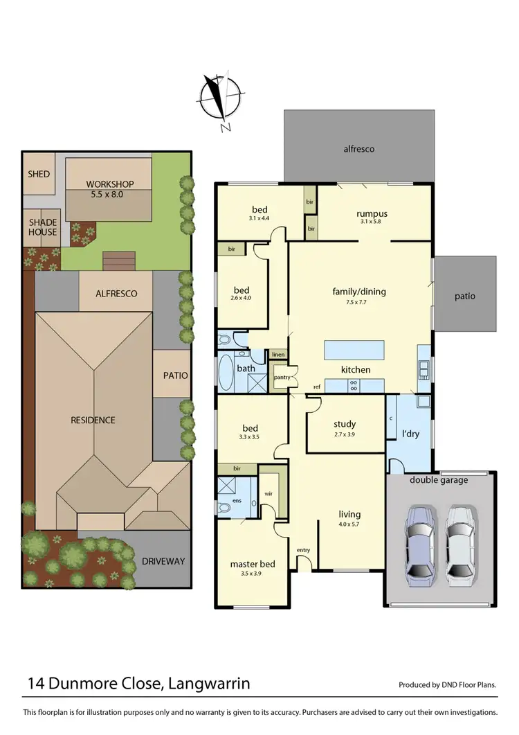 Floorplan of Homely house listing, 14 Dunmore Close, Langwarrin VIC 3910