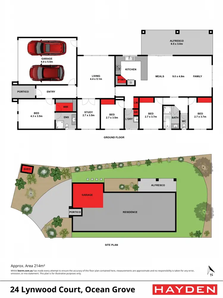 Floorplan of Homely house listing, 24 Lynwood Court, Ocean Grove VIC 3226
