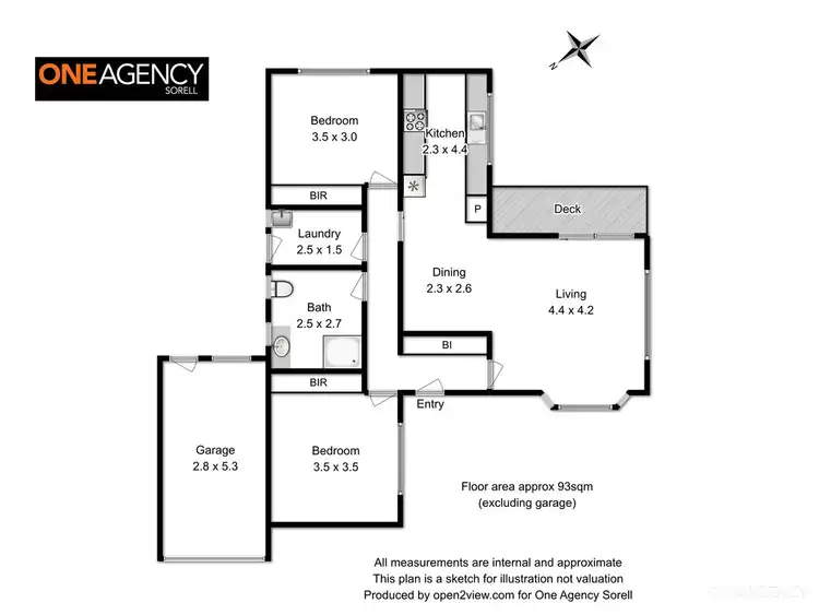 Floorplan of Homely unit listing, 1/42 Queen Street, Bellerive TAS 7018