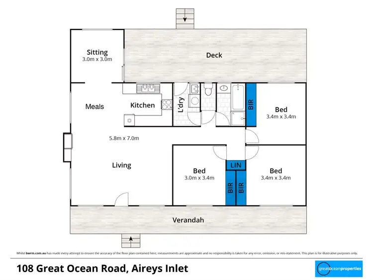 Floorplan of Homely house listing, 108 Great Ocean Road, Aireys Inlet VIC 3231