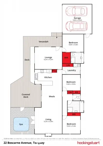 Floorplan of Homely house listing, 22 Boscarne Avenue, Torquay VIC 3228