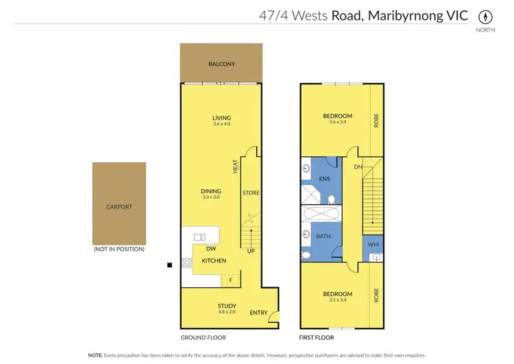 Floorplan of Homely apartment listing, 47/4 Wests Road, Maribyrnong VIC 3032