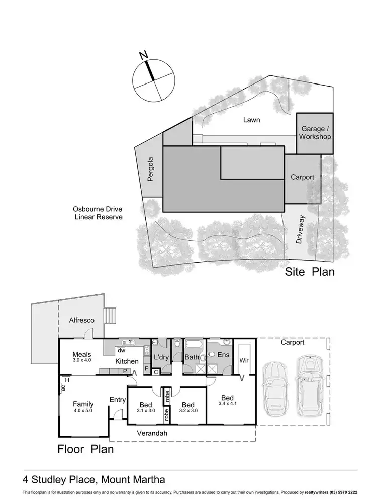 Floorplan of Homely house listing, 4 Studley Place, Mount Martha VIC 3934