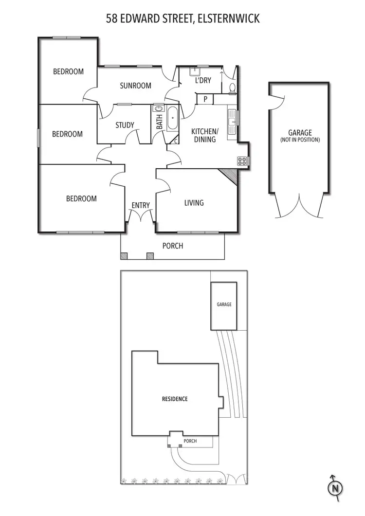 Floorplan of Homely house listing, 58 Edward Street, Elsternwick VIC 3185