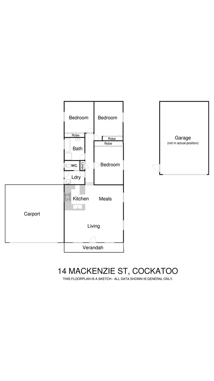 Floorplan of Homely house listing, 14 Mackenzie Street, Cockatoo VIC 3781