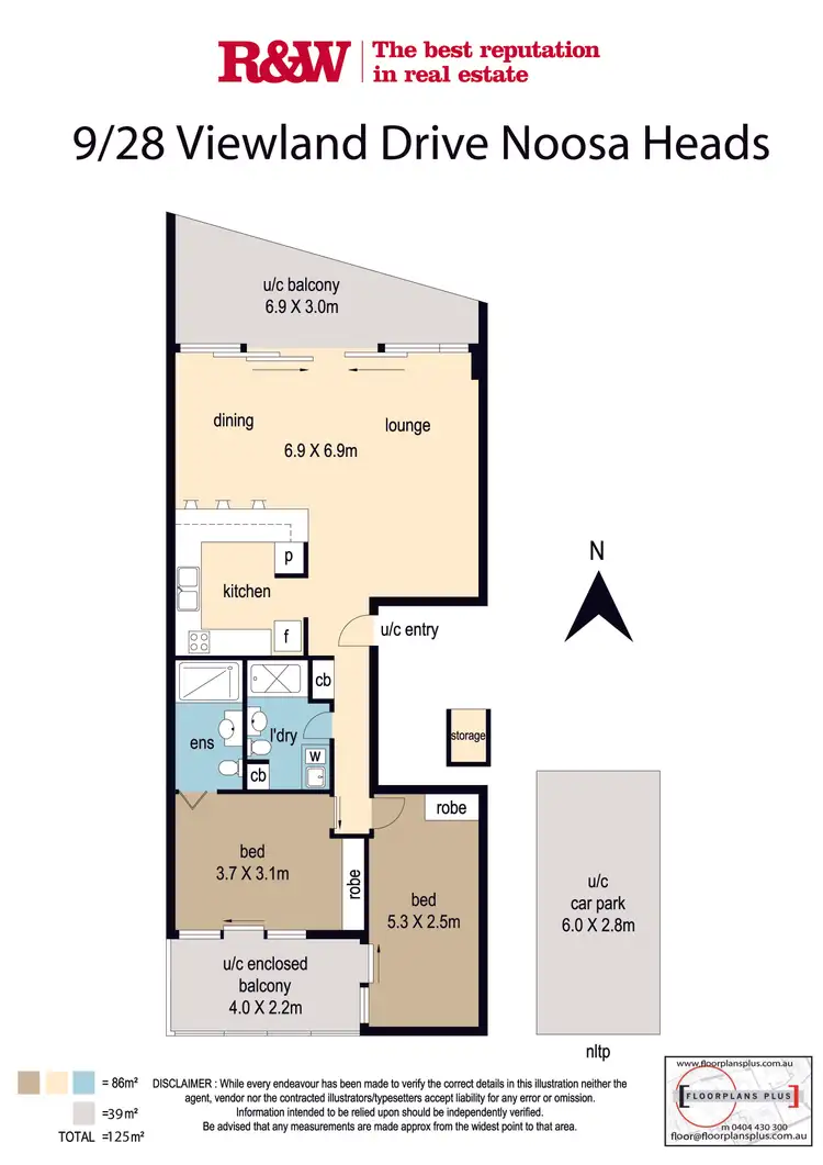 Floorplan of Homely apartment listing, 9/28 Viewland Drive, Noosa Heads QLD 4567