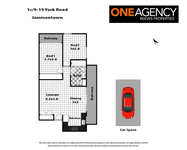Floorplan of Homely unit listing, 1C/9-19 York Road, Jamisontown NSW 2750