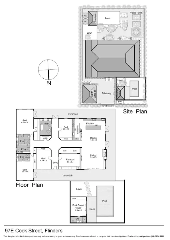 Floorplan of Homely house listing, 97E Cook Street, Flinders VIC 3929